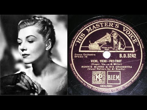 78 RPM – Ronnie Munro & His Orchestra (with Al Bowlly) Vieni, Vieni (1937)
