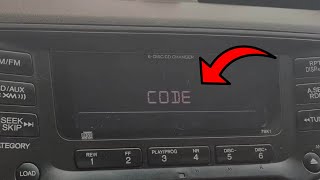 2003 Honda Accord Radio Code | How To Get