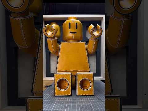 Building a Giant Leather LEGO Man