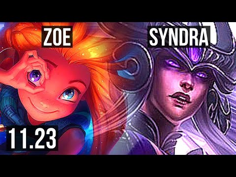 ZOE vs SYNDRA (MID) | 4/1/8, 900K mastery | KR Master | 11.23