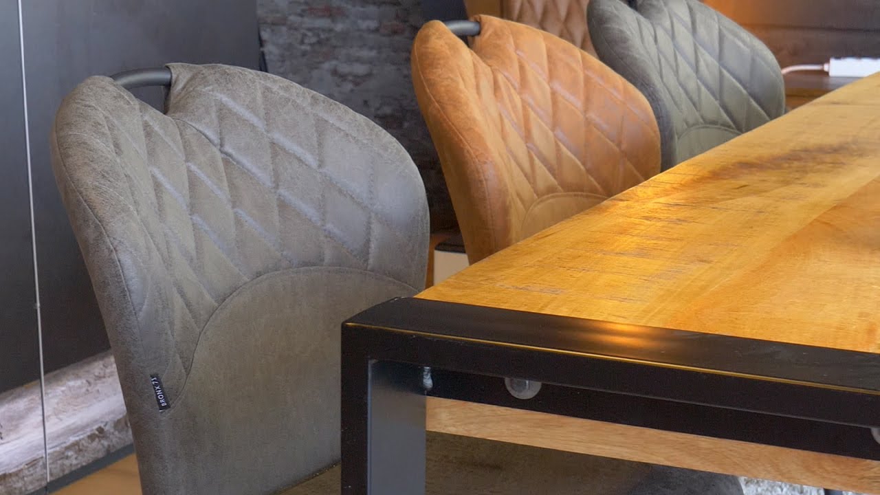 Stapelbare eetkamerstoel Fay eco-leer cognac