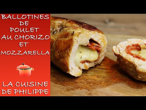 Ballotines de poulet au chorizo et mozzarella