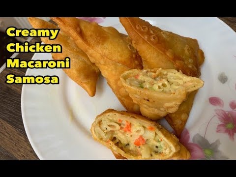 Creamy Chicken Macaroni Samosa / Ramadan recipe By Yasmin Cooking / Ramadan 2019 Video