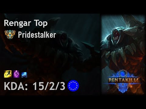 Rengar Top vs Heimerdinger - Pridestalker - EUW Challenger Patch 7.20