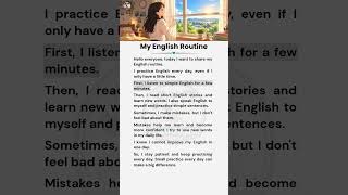 My English Routine 📚 | English Reading, Speaking, and Listening Practice | #english #easyenglish