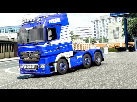 ETS 2 - Mercedes Actros Transporting an Asphalt Miller from Rotterdam