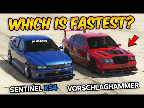 GTA 5 ONLINE - SENTINEL XS4 VS VORSCHLAGHAMMER (WHICH IS FASTEST?)