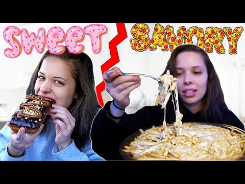 SWEET VS. SAVORY FULL CHEAT DAY (donuts, cheesecake, nachos, mozzarella sticks...)