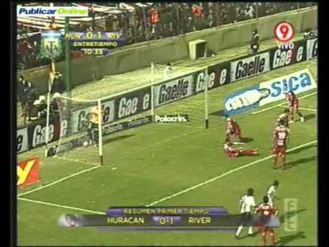 El Gol del triunfo de  River contra Huracán 1 a 0