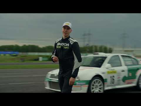 Emil Lindholm having fun with Octavia WRC at Sosnová Classic 2023