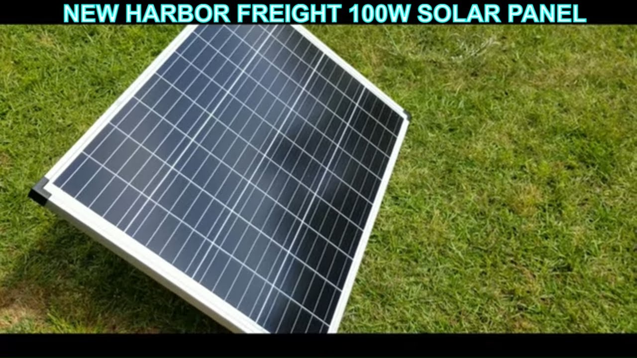 Watch video UPDATE what can it run 😎 New Harbor Freight 100 Watt Monocrystalline Solar Panel Item # 57325 Now UPDATE what can it run 😎 New Harbor Freight 100 Watt Monocrystalline Solar Panel Item # 57325