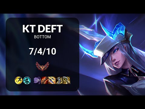 KT Deft Caitlyn vs Aphelios BOTTOM - KR GRANDMASTER Patch 14.24