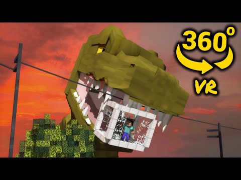 360° Video || Jurassic World - Minecraft VR