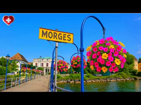 Morges Walking Tour | Flowers, Lakeside & Old Town Charm in the Swiss Riviera [4K]