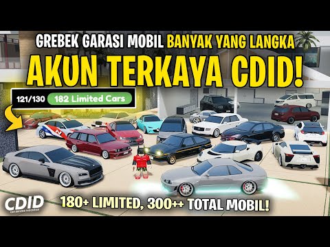 REVIEW OF THE RICHEST CAR GARAGE ACCOUNT ON CDID! HAS 300+ CARS - Car Driving Indonesia (Roblox)