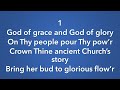 GOD OF GRACE AND GOD OF GLORY (Vocals with lyrics)