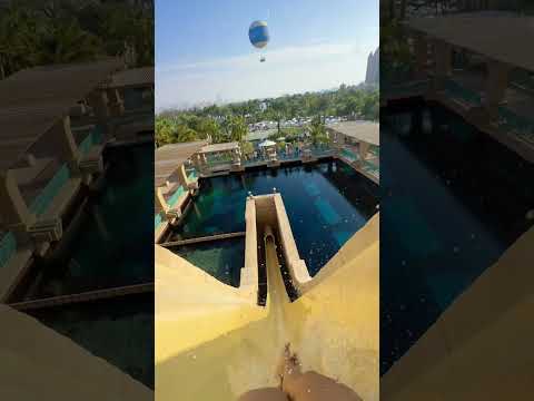 Tried the Scariest Water Slide in the WORLD! #dubai #shorts #waterpark #adrenaline
