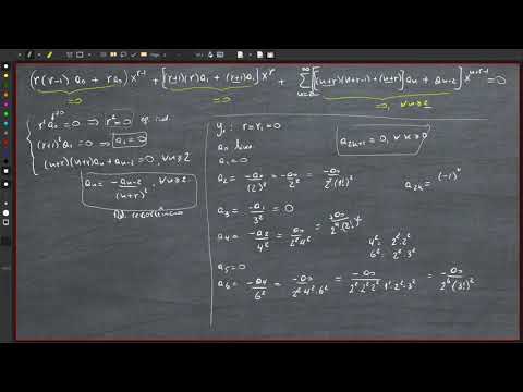 [Equações Diferenciais] Método de Frobenius - raízes iguais