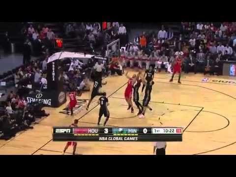 Andrew Wiggens BLOCKS James Harden Shot   Rockets vs Timberwolves   Nov  12, 2014