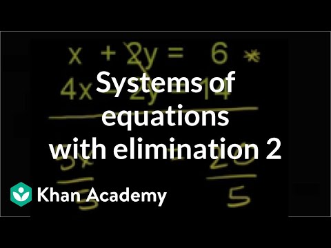 Systems Of Equations With Elimination X 2y 6 4x 2y 14 Video Khan Academy