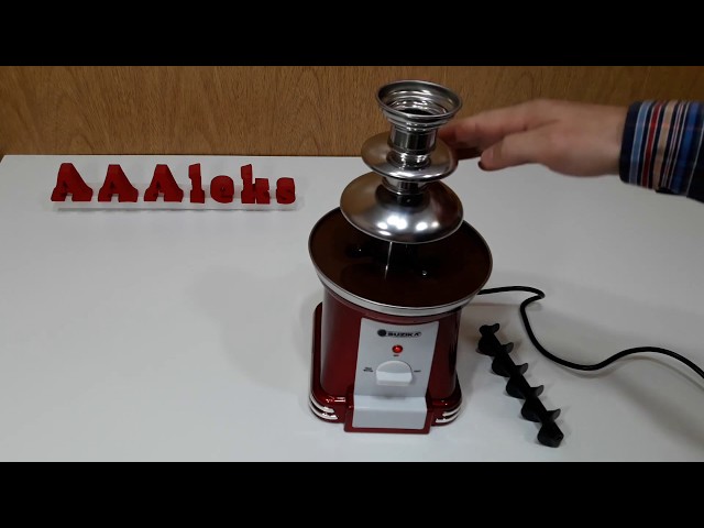 Vídeo relacionado con Bestron Fuente de chocolate con 3 niveles, pequeña fuente de chocolate con función de mantenimiento del calor, 60 vatios, color: verde