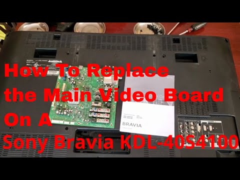 How to Replace Main Video Mother Board 55.71H01.001 Sony Bravia KDL-46S4100 LCD TV