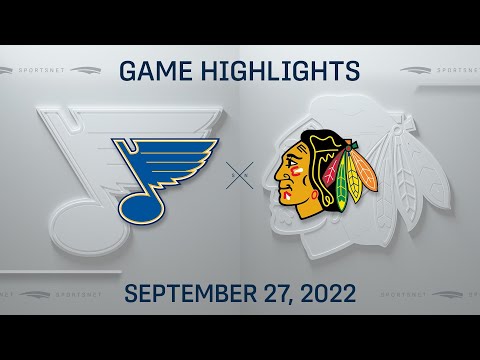 NHL Preseason Highlights | Blues vs. Blackhawks - September 27, 2022
