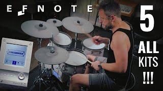Video thumbnail for EFNOTE 5 electronic drum sound module ALL onboard Kits demo by digitaldrumming