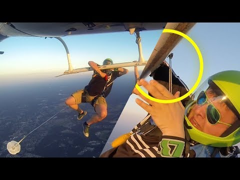 Friday Freakout: Skydiver's Reserve Handle Caught On Helicopter Skid!