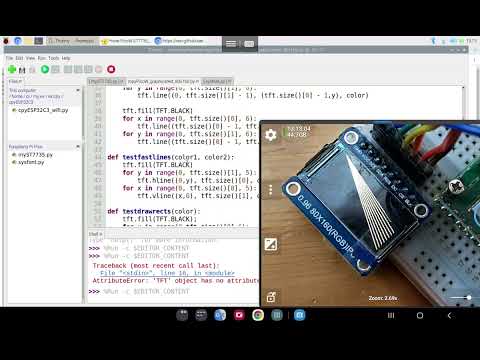 Raspberry Pi Pico W/MicroPython x 0.96" 80x160 ST7735 SPI IPS