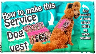 Service Dog vest sewing tutorial & Pharaby helped me with a panic attack #servicedoggear