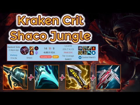Kraken Slayer + Essence Reaver Shaco Jungle Smurf [League of Legends] Full Gameplay - Infernal Shaco