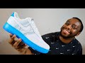 Air Force 1 ByYou Cozi White Uni Blue On Foot Sneaker Review QuickSchopes 270 Schopes DN4164 991