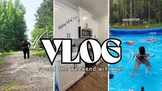 VLOG: Weekend at the Lakehouse | New Chickens and a Green Thumb? | 5lbs Down | Pool Relaxation