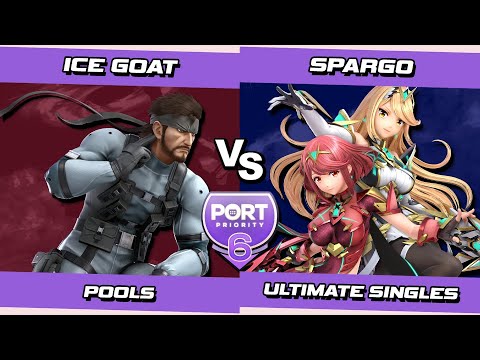 Port 6 Pools - Ice Goat (Snake) Vs. Sparg0 (Pyra & Mythra) SSBU Ultimate Tournament
