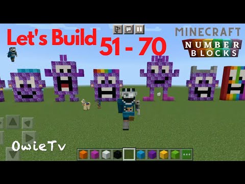 Minecraft Numberblocks Building and Counting 51-70