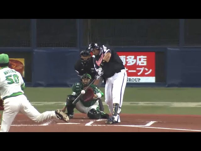 【2回裏】バファローズ・カラバイヨ 先制のタイムリー2ベースヒット!! 2015/5/2 Bs-H
