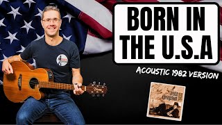 Bruce Springsteen - Born In The USA (demo acoustic version 1982) guitar lesson
