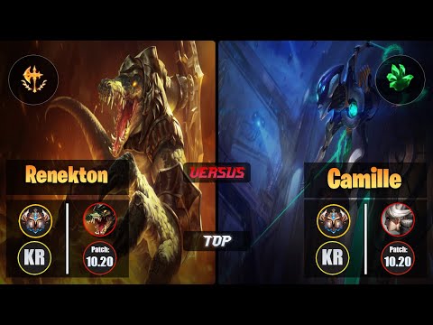 Challenger RENEKTON [Conqueror] (Top) VS  CAMILLE - Challenger KR Patch 10.20