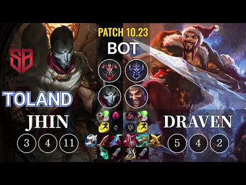 SB TolanD Jhin vs Draven Bot - KR Patch 10.23