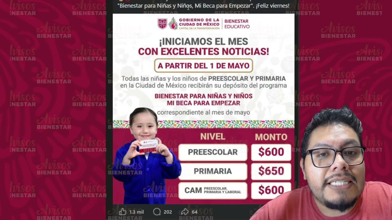 ¡MI BECA PARA EMPEZAR! papá, mamá y tutor checale cuando es deposito de mayo 2026