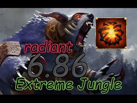 Dota 2 6.86 Jungle Radiant - Ursa fast Roshan and Aegis! 4:15 min