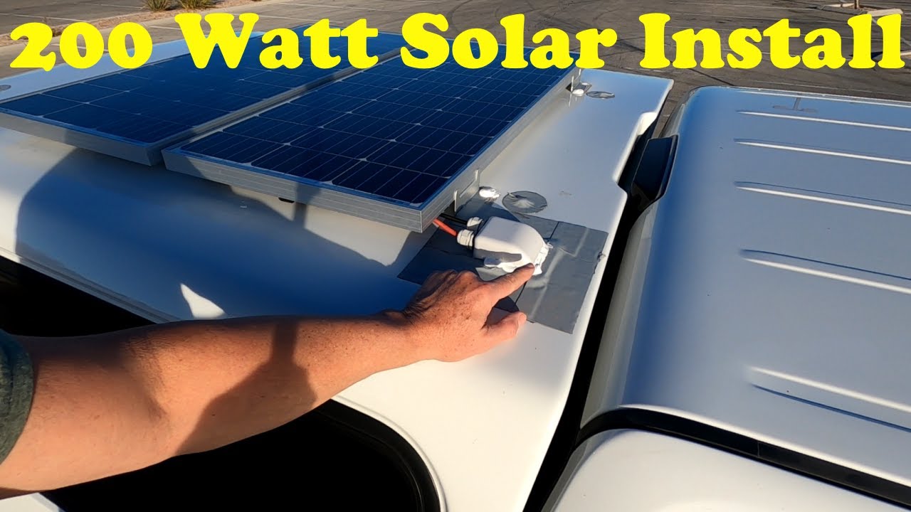Watch video 200W Solar Install on my Camper Shell Now 200W Solar Install on my Camper Shell