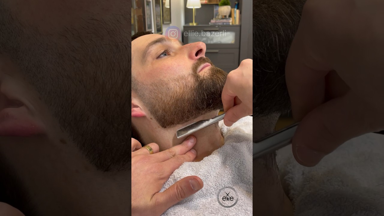 BARBER beard line 💈 #beard  #beardcare #beardstyle  #barberlife  #bearded #barbecue r