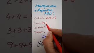 Multiplication is repeated addition.#MathMarrow#Math shorts