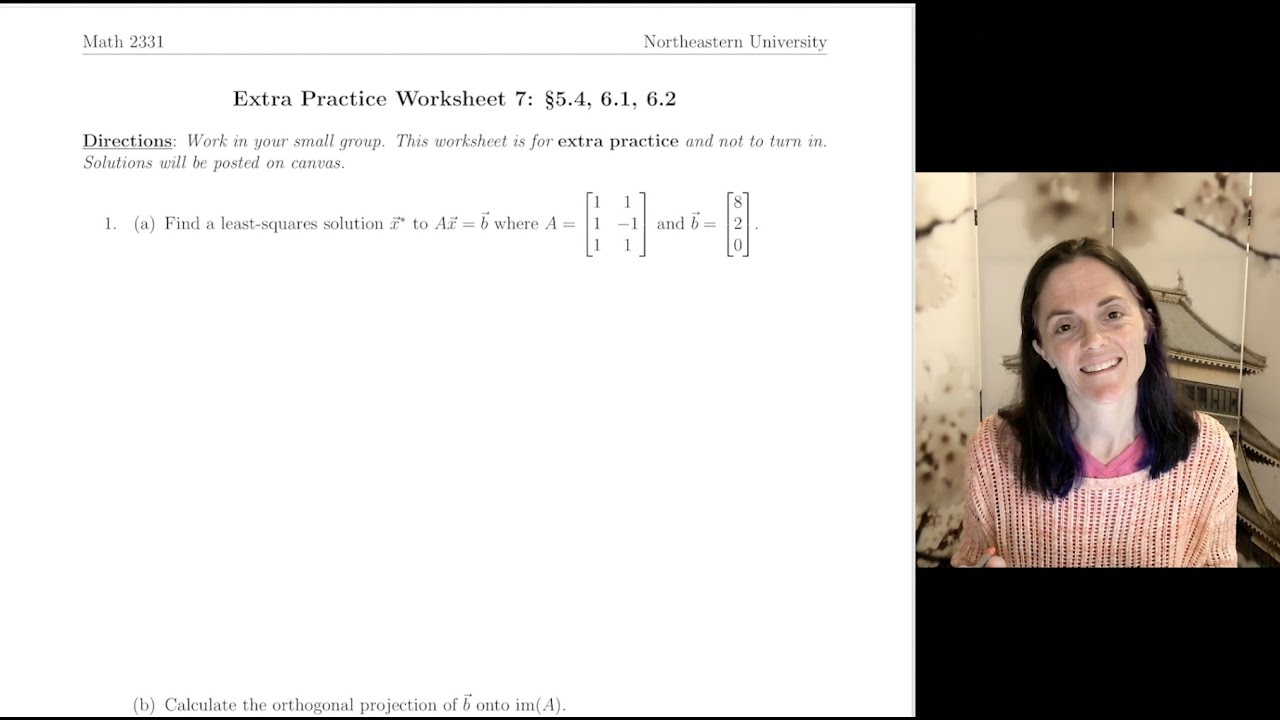 Linear Algebra: Extra Practice Worksheet 7