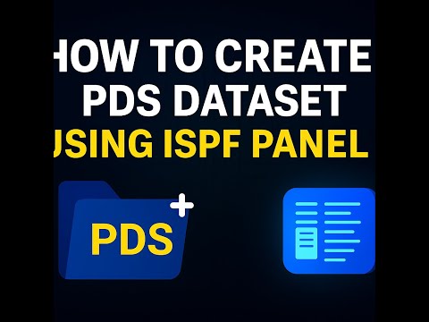 How to create PDS dataset using ISPF panel