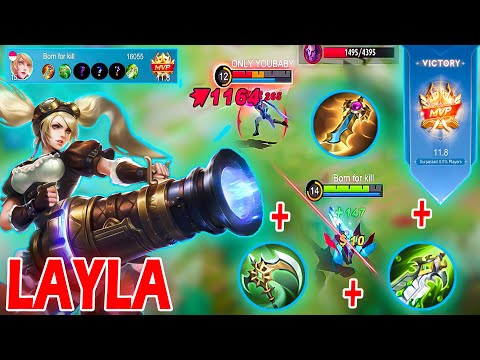 New Build Layla Underrated MM Carry The Game!! - Build Top 1 Global Layla ~ MLBB