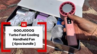 Goojodoq Turbo Fast Cooling Handheld Fan [ Bundle of 6 pcs ]
