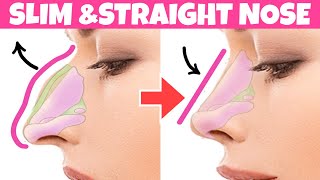Get a Slim, Straight Nose With This Exercise & Massage! Hooked Nose Reduction, Remove Nose Hump